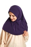 Hürrem Bone Mürdüm Pratik Hazır Geçmeli Tesettür Eşarp Sandy Kumaş Sade 1600_07