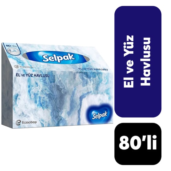 Selpak Kutulu El ve Yüz Havlusu Kağıt Havlu 80'li