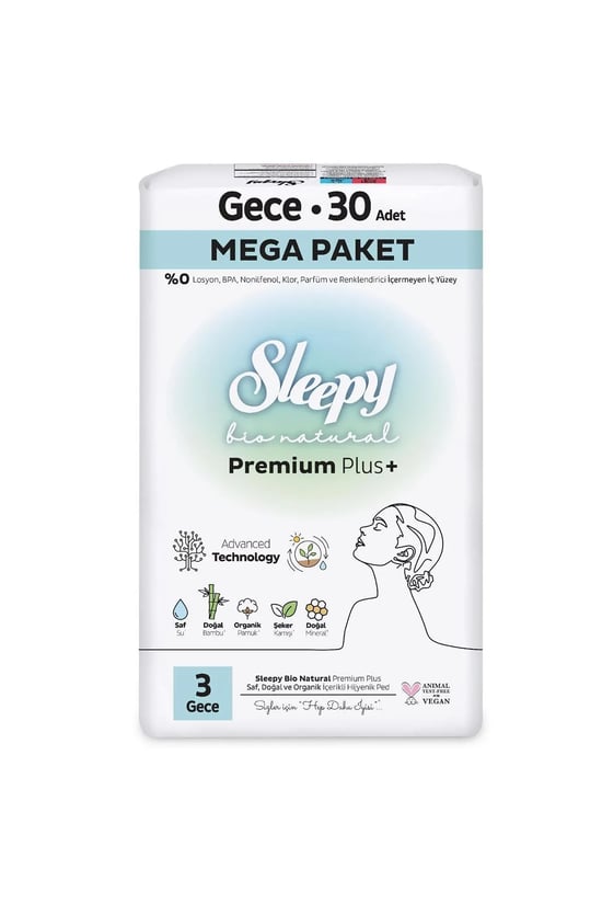 Sleepy Hijyenik Ped 4 Lü Bio Natural Gece 30