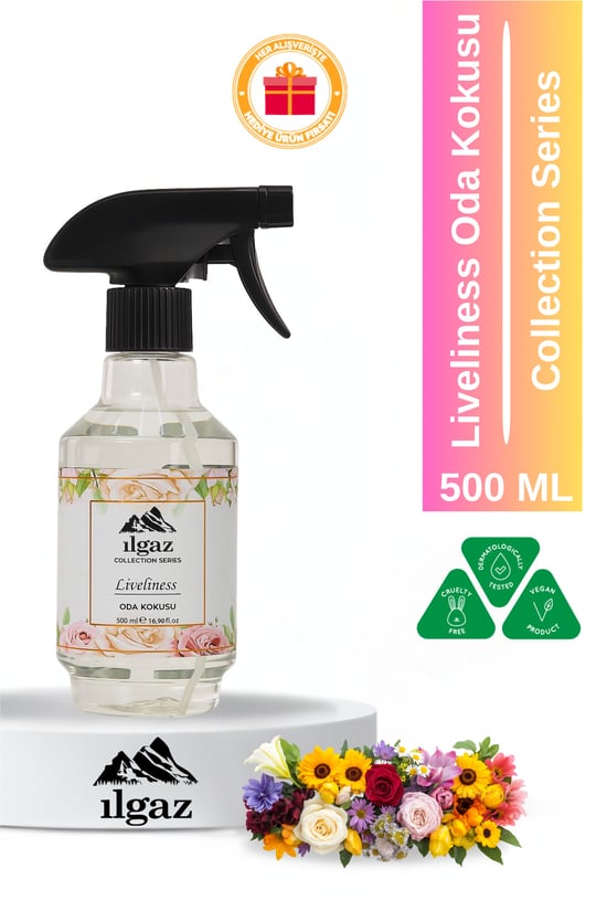 Ilgaz Liveliness Sprey Oda Kokusu Collection Series Pudra Kokusu  500 ml