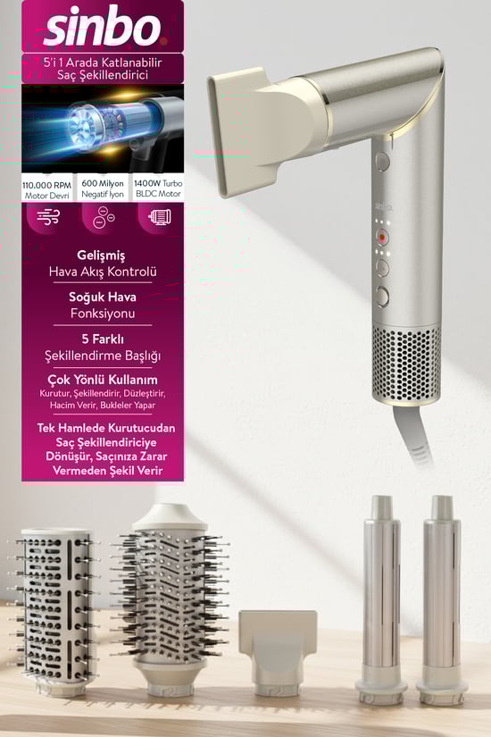 Sinbo SHD-1721 Saç Şekillendirme Cihazı - Şampanya