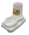 Petplast'art  Hazneli Kedi Mama & Su Kabı 1,5lt Beyaz - PT200