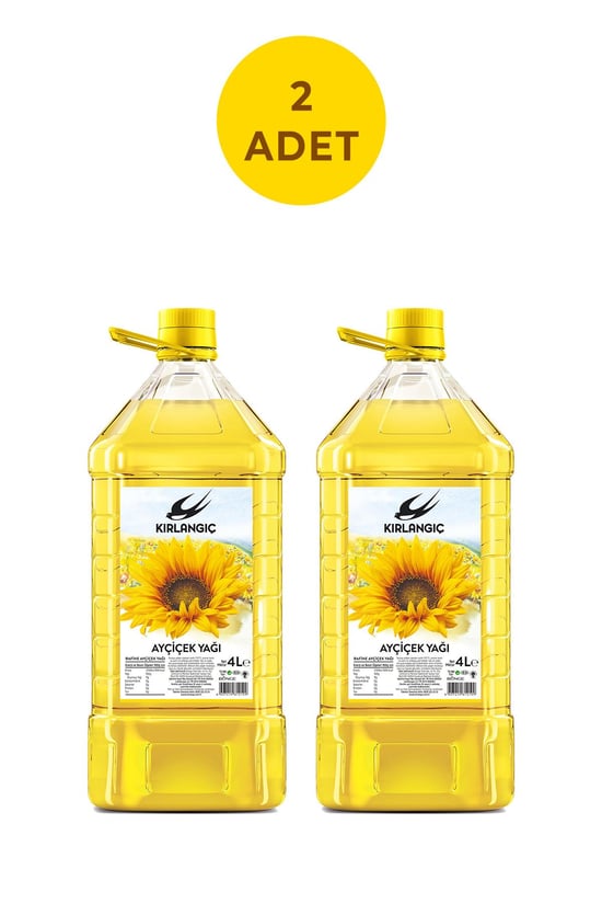 Kırlangıç 4 Lt Dar Ağız Ayçiçek Yağı Pet x 2