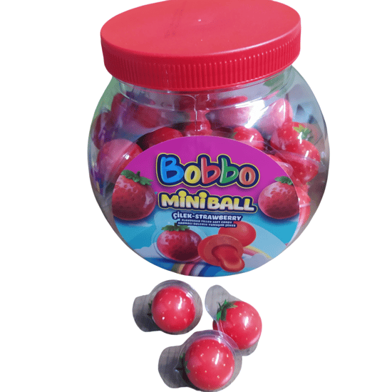 Bobbo Mini Ball Çilekli Jelly Büyük Boy