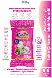 Whiteday Leke Çıkarıcı Islak Mendil 5’li | Alkolsüz, Parabensiz , Güçlü Formül – Zorlu Lekeler Için Cep Boy