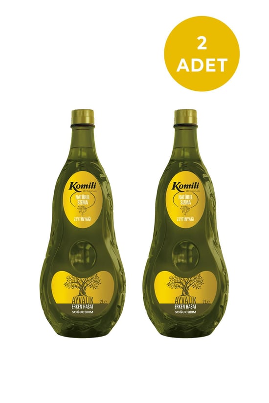 Komili Ayvalık Erken Hasat Natürel Sızma Zeytinyağı 2 Lt x 2 Adet