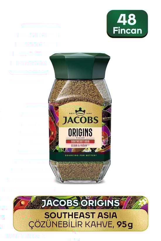 Jacobs Origin Southeast Granül Kahve Cam Kavanoz 95 GR