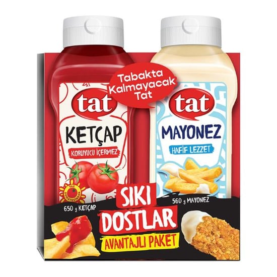 Tat Sıkı Dostlar Avantajlı Paket 650 g Ketçap + 560 g Mayonez