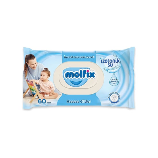 Molfix İzotonik Sulu Hassas Ciltler 60'lı Islak Mendil