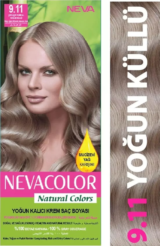 Neva Color Saç Boyası Seti 9.11 Çok Açık Kumral Yoğun Küllü
