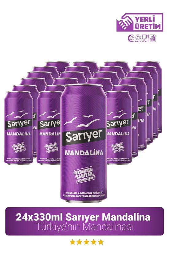 Sarıyer Mandalina Aromalı Gazoz 330ml X 24 Adet