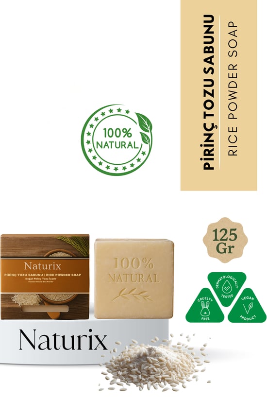 Naturix Pirinç Tozu Sabunu 125 Gr
