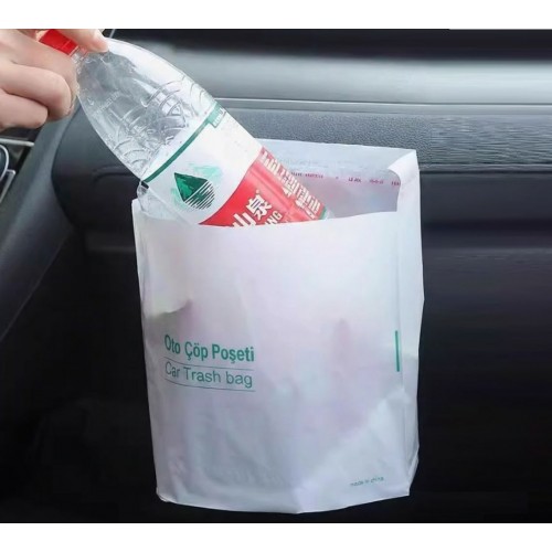 DİYARI FIRSAT Pratik Su Geçirmez Oto Araba Çöp Poşeti Yapışkanlı 20 Adet