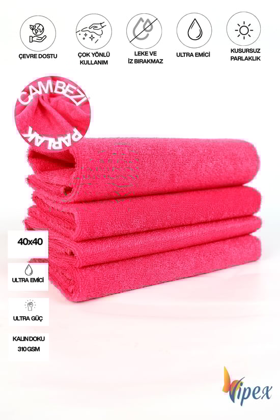 Vipex Universal 40x40 310 Doku Parlak Cam Bezi Pembe Renk