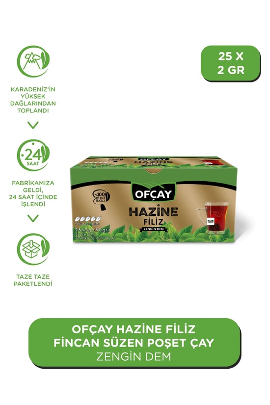 Ofçay Hazine Zengindem 25 x 2gr Fincan Poşet Çay