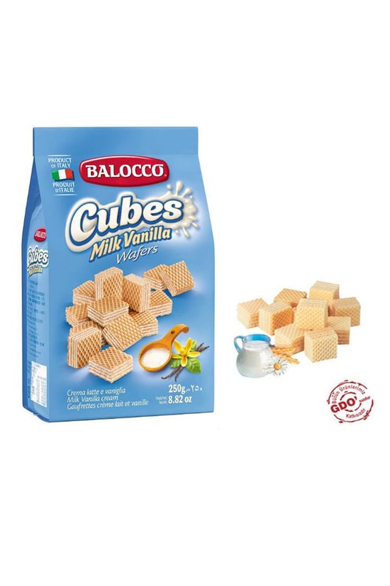 Balocco Wafers Milk Vanilla Küp Gofret (Vanilyalı) 250gr