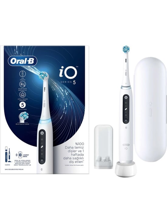 Oral-B İO5 Beyaz Şarjlı Diş Fırçası