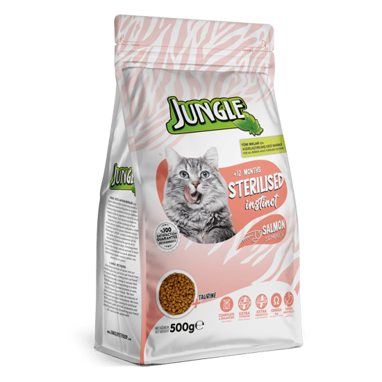 Jungle 500 Gr Kuru Kedi Maması Yetişkin Sterilesed Somonlu Jngp-002