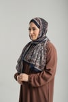 Hürrem Bone Lacivert Desenli Şal Kesik Elyaf Pamuksu Etnik Dijital Baskılı 202123_02