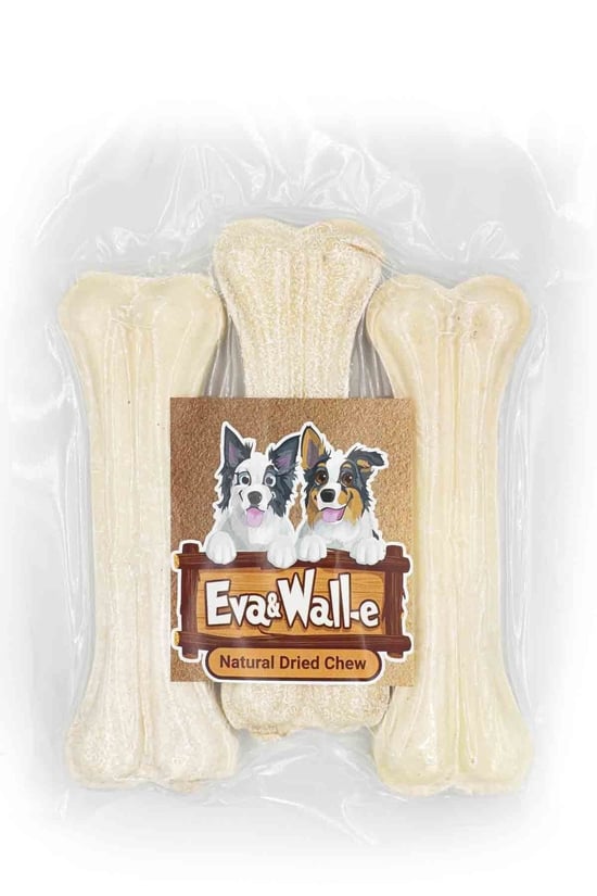 Eva & Walle Köpek Kemiği Beyaz 3 Adet 10cm Küçük Ve Yavru Köpekler Için 30-35 Gram