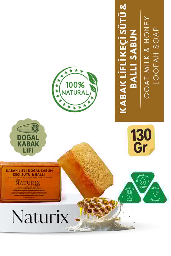 Naturix Kabak Lifli Keçi Sütü & Ballı Sabun 130 Gr