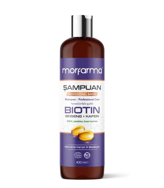 Morfarma Profesyonel Bakım Şampuanı - Biotin + Ginseng + Kafein 400 ml