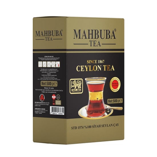 Mahbuba STD 1574 Premium İthal Seylan Sri Lanka Ceylon Kaçak Siyah Yaprak Çayı 500gr