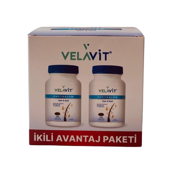 Velavit Phytoglow Hair & Nail 120+120 Soft Jel Kapsül 2 li Avantaj Paket