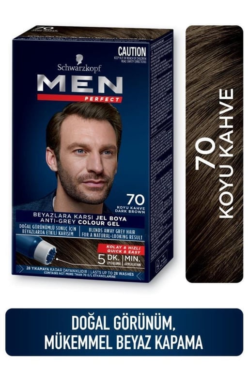 Men Perfect Saç Boyası 70 - Koyu Kahve