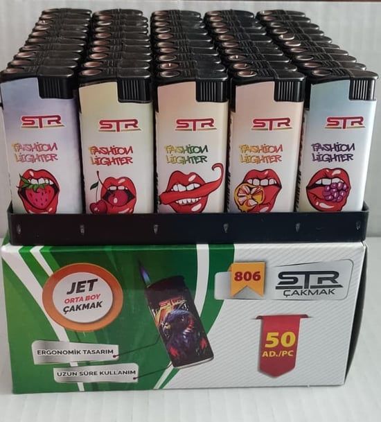 Str Dolumlu Izgaralı Jet Çakmak (Fashion)