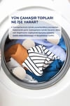 9'lu Yün Kurutma Topu Doğal Çamaşır Yumuşatıcı - Keçe Kurutma Makinası Topları - Kırışık Önleyici, Lavnata Yağ Hediye