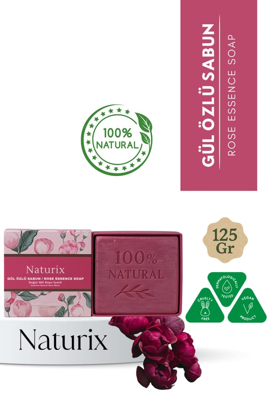 Naturix Gül Özlü Sabun 125 Gr