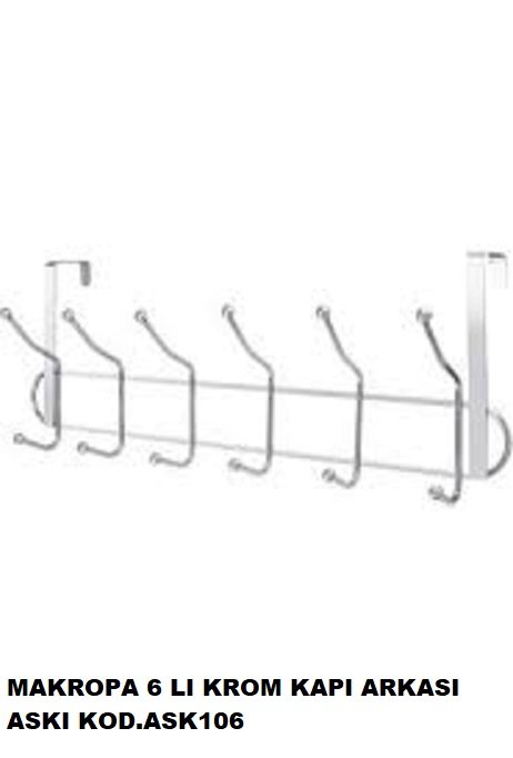 Makropa 6'Lı Krom Askı-Metal 6'Lı Askı