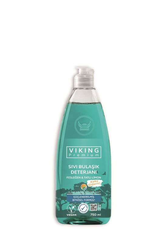 Viking Premium Bulaşık Deterjanı Fesleğen & Limon Sıvı Jel  Bulaşık Deterjanı 750 ml