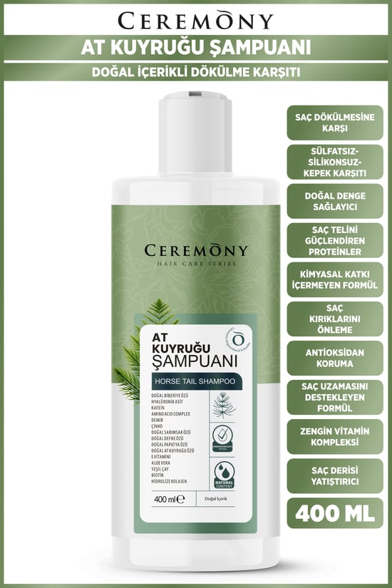 Ceremony At Kuyruğu,Biberiye ve Hyalüronik İçeren 15 Bileşenli Şampuan 400ml